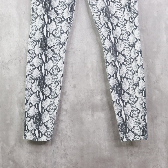 Frame Jeans Womens Size 24 White Gray Ali High Rise Cigarette Jeans Snake Print - Picture 5 of 7